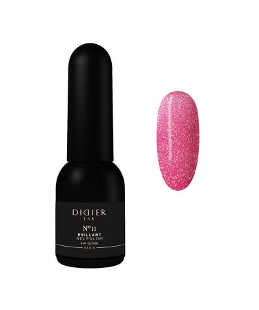 Didier Lab - Premium UV Gel Nail Polish - Brillant No. 11 - Gel Nail Varnish - Nail Art - Long-Lasting High Gloss Wear - Pink Gel Nail Polish - Gel Nails - Glitter Gel Nail Polish - Rich Pigment