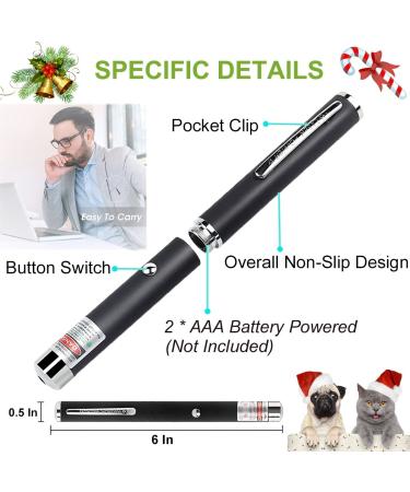 3 PCS Long Range Dot Clicker Toy Pen for Indoor Interactive Teaching - Green Red Violet | Cat Puppy Kitten Lazer Toy | Bright Clicker for Dog Cat Training Exercise - Buy Online on SooperMarket.com