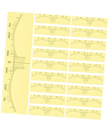 ORFOFE 50Pcs eyebrow tattoo ruler makeup tools make up kit measuring eyebrow shaper Simple set Miss