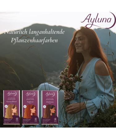 Ayluna Vegan Hair Color 25 Saharblond | Ammonia-Free Long-Lasting Gray Coverage with Henna Krapp & Chamomile - 100g Pack - Buy Online on SooperMarket.com