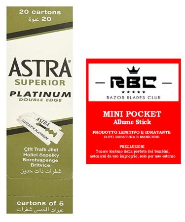 Razor Blades Club - Astra razor blades with hemostatic candles 100 pieces Astra 1 piece (1 pack)