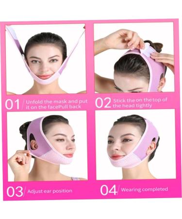 Chin Strap for Double Chin for Women Soft V Line Face Lifting Chin Strap Double Chin Reducer Slimming Face Mask Lifting Belt (Purple Pink) - Buy Online on SooperMarket.com