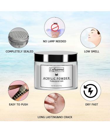 Lofuanna 17g Professional Clear Acrylic Powder Salon Quality Acrylic Nail Powder for Nails Extension Nail Art System for Home/Salon - Buy Online on SooperMarket.com