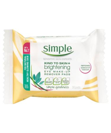 Simple Eye Makeup Remover Pads 30 Ct (Pack of 2)