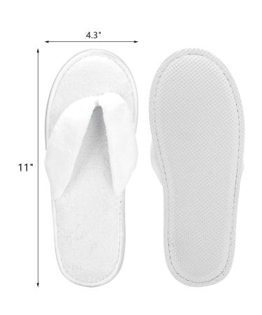 6 Pack Fluffy Coral Fleece Spa Slippers - Reusable House & Guest Slippers for Hotel Travel - Buy Online on SooperMarket.com