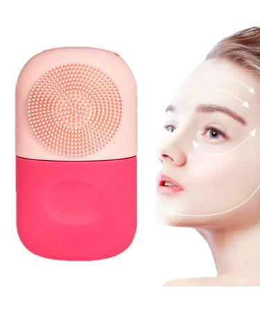 Teksome Ice Cube Face Roller - Silicone Ice Mold for Face Beauty - Food Safe Face Ice Mold for De-Puff Eye Bags Wash Face Ice Compress Pink Rose