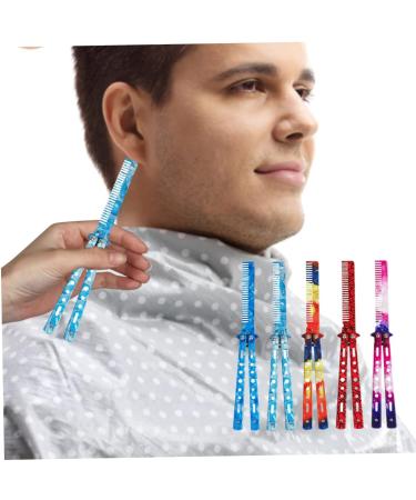 Butterfly Training Comb Comb Trainer Stainless Steel Unsharpened Slice Butterfly Training Comb for Beginner Practice Swords Training Tool Dark Blue - Buy Online on SooperMarket.com