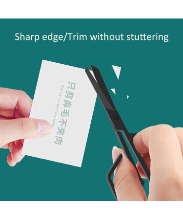 Nose Hair Scissors Beard Nose Hair Trimming Scissors Stainless Steel Nose Hair Scissors Oblique Angle Nose Hair Trimming Scissors (Black) - Buy Online on SooperMarket.com