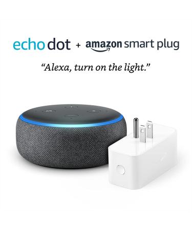 Echo Dot (3rd Gen) bundle with Amazon Smart Plug - Charcoal