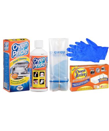 Heavy Duty Complete Over Cleaner Kit - Oven Pride Oven Cleaner Kit - 500ml Overpride Oven Cleaner With Cleaner Sponge - Oven Cleaners For Domestic Ovens Grill BBQ & Stove Cleaner