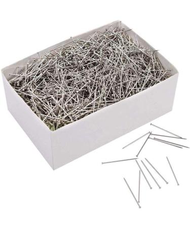 3500pcs Stainless Steel Head Pins Fine Satin Pin Dressmaker Pins for Jewelry Making  Sewing and Craft  Nickel Plated  26 mm