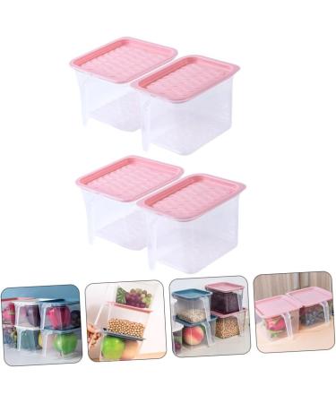 LABRIMP Food Containers 4pcs Box Refrigerator Crisper Refrigerator Containers Vegetable Container Food Household re-usable - Buy Online on SooperMarket.com