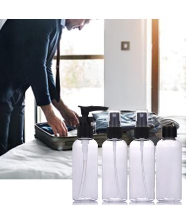 Buy Lufevrm Travel Bottle Set - 4 Leakproof Refillable Spray & Pump Bottles - 80ml for Shampoo & Perfume with Transparent Carrier Pocket - International Shipping Available - Buy Online on SooperMarket.com