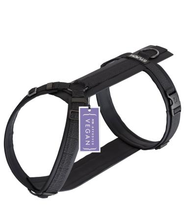 Stuch dog harness - adjustable nylon dishes - padded - for small medium and large dogs color: black size: XS black XS
