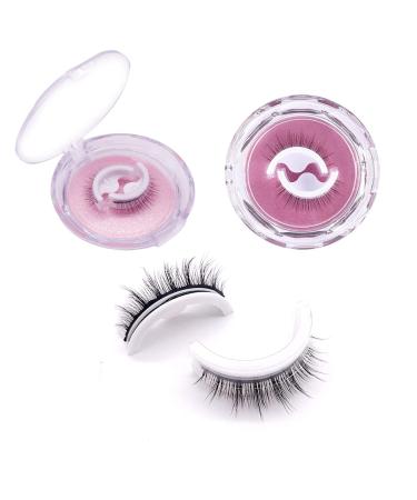 Self-Adhesive Eyelashes Ksndurn Reusable Thin False Eyelashes - Non-Slip Waterproof False Lashes Without Glue