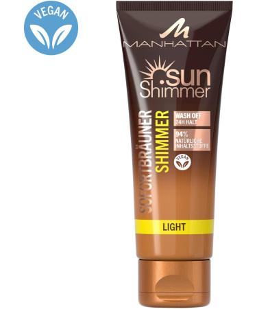 Manhattan Sunshimmer Instant Tan Shimmer Light for Flawless Tan with Up to 24 Hours Hold 125ml - Buy Online on SooperMarket.com