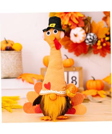 Alipis Dwarf Turkey Decor Ornament Thanksgiving Turkey Gnome Thanksgiving Stuffed Gnome Autumn Fireplace As Shown 1 35X6X5CM - Buy Online on SooperMarket.com