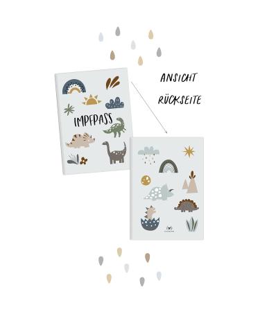 HIMMEL.HERZ.PAPIER 3-Piece Dinosaur Examination Book & Vaccination Certificate Cover Set | High-Quality Child Protection - Buy Online on SooperMarket.com
