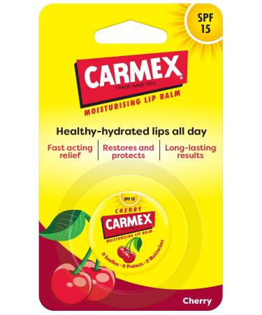 Carmex Cherry Lip Balm SPF15 Pot 7.5g Cherry 7.5 g (Pack of 1)
