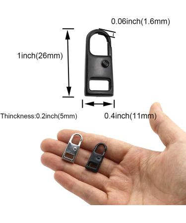 Metal Zipper Pull Tab Replacement for Suitcases, Luggage, Jackets - Sliver and Black - Buy Online on SooperMarket.com