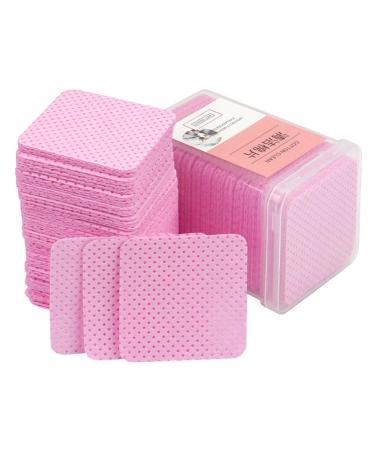 FRCOLOR 800 Pcs Glue Wipes Glue Remover Cleaning Pad Tool Glue Cleaning Cotton Pads Glue Bottle Wiping Cloth Glue Cleansing Pad Non-woven Fabric Nail Polish Remover Eyelash 4.8x4.8cmx2pcs Pinkx2pcs