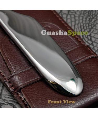 GuashaSpace Medical Grade Stainless Steel Soft Tissue Physical Therapy Chiropractic Sports injuries Therapy Gua Sha Tool Guasha Scraping Tool (ST004V Type) - Buy Online on SooperMarket.com