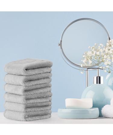 URAQT 6 Pack Face Cloths Make Up Remover 7.87 * 7.87in Soft Microfibre Face Wipes for Reusable Makeup Remover Cloth Washable Ultra Soft Facial Cleansing Wipe Cloths (Grey) 6 Pcs-Grey - Buy Online on SooperMarket.com