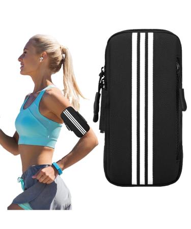 Cell phone pocket running sports running bracelet cell phone holder cell phone bag jogging cell phone bracelet cell phone bag jogging for running workout jogging and fitness (black)