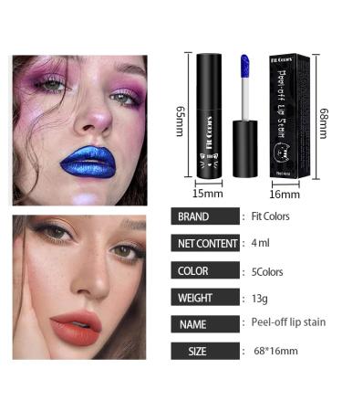AKARY Peel Off Lip Stain Lip Tint Matte Lipstick - Waterproof, Long Lasting Liquid Lipstick, Nonstick Cup Tear-off Lip Gloss for Women Girls - 05 - Buy Online on SooperMarket.com