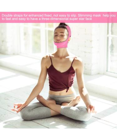 Face Slimming V Face Line Belt | Breathable Chin Lift Up Anti Wrinkle Sleep Strap - Red - Buy Online on SooperMarket.com