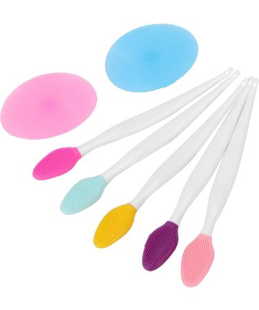 JUOPZKENN Silicone Exfoliating Lip Brush Silicone Facial Cleansing Brush Silicone Face Pore Cleaner Face Nose Lip Exfoliating Brush Set for Home Gift - Buy Online on SooperMarket.com