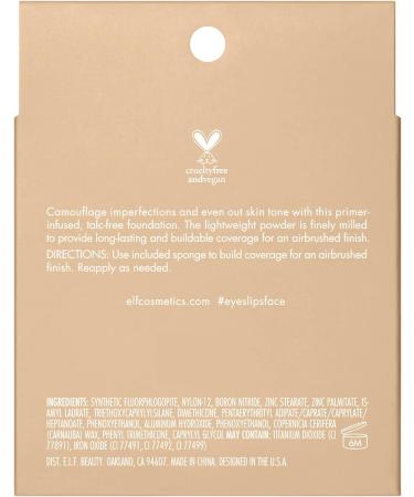 e.l.f. Camo Powder Foundation Light 240 W 8g - Primer-Infused, Buildable Coverage - Long-Lasting Formula - Medium-to-Full Coverage - Pack of 1 - Buy Online on SooperMarket.com