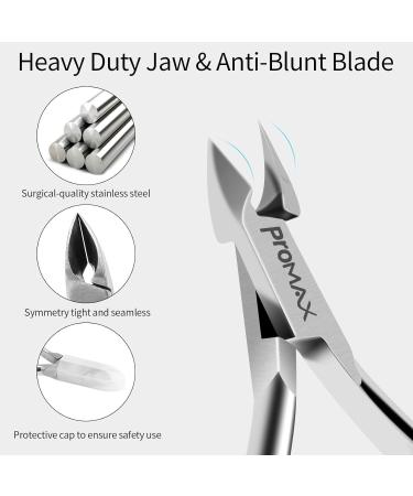 ProMax Professional Grade Cuticle Nipper/Cuticle Cutter/Clipper Made of High Grade Stainless Steel Brush Finish-Flat- Double Spring For Nail Art Tool and Manicure/Pedicure (Full Jaw)10-10027 - Buy Online on SooperMarket.com