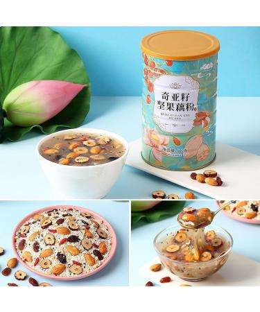 Osmanthus nut lotus root powder soup instant brewed and ready to eat red jujube nut soup rose flavored full belly snack fruit soup Nutritional breakfast gift (Mix and match lotus root powder 4 can) - Buy Online on SooperMarket.com