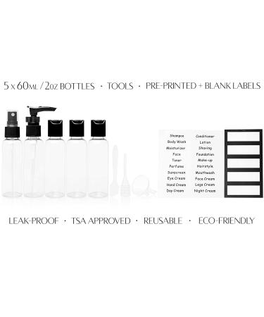 TSA Approved Travel Bottles & Toiletry Bag Set for Airplane - Vacation & Cruise Essentials (Model GG2) - Buy Online on SooperMarket.com
