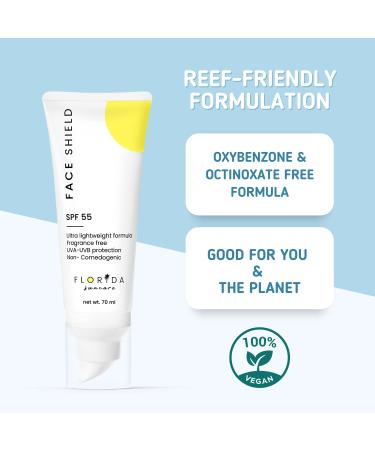 Florida Suncare Face Shield SPF 55 - Reef Friendly Sunscreen for Face - Lightweight Broad Spectrum Facial Sunscreen - 2.47 oz (Pack of...) - Buy Online on SooperMarket.com