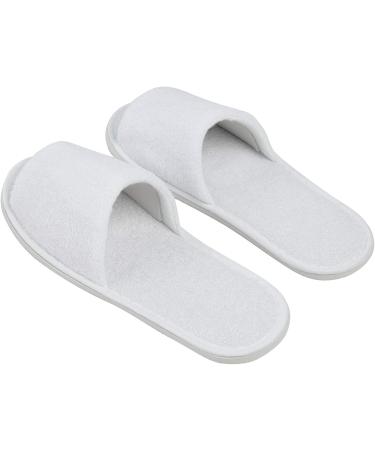 KabinChiu 6 Pairs Disposable Spa Slippers White - Universal Size for Hotel, Home, Nail Salon - Non-Slip Open Toe Design for Women and Men - Buy Online on SooperMarket.com