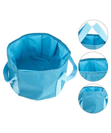 Portable Foot Massager & Soaking Basin | Foldable Travel Foot Bath 30x30cm - Blue - Buy Online on SooperMarket.com