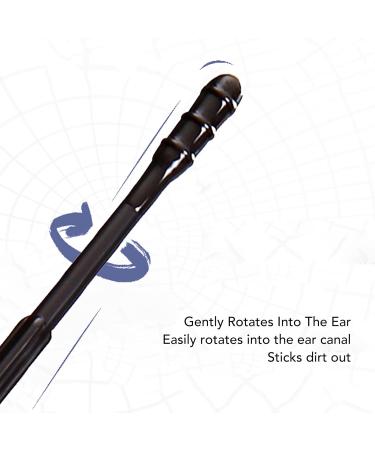Black Plastic Spiral Tip Ear Pick - Safe 360 Degree Cleaning Tool for Baby and Travel - Buy Online on SooperMarket.com