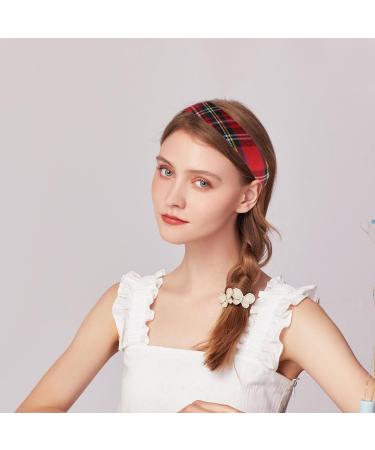 JNAWA Christmas Tartan Headband Alice Red Band Hair Accessories Vintage Headband for Girls Child Xmas Festival Holiday. - Buy Online on SooperMarket.com