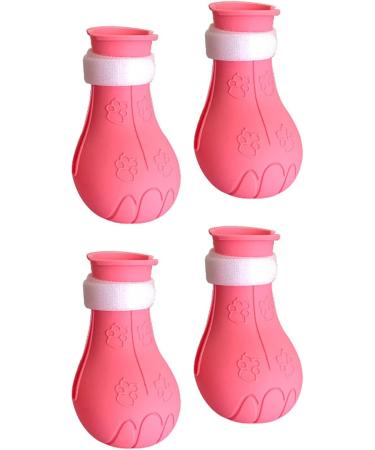 Buy 4-Piece Silicone Anti-Scratch Cat Shoes & Nail Gloves - Pink Perfect Claw Covers for Cats! - Buy Online on SooperMarket.com
