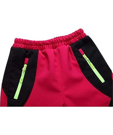 Kids Waterproof Ski Bibs | Youth Outdoor Mountain Pants | Windproof Soft Shell | Hiking Snow Pants 3-4T | Black-Purple - Buy Online on SooperMarket.com