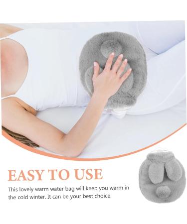 Menstrual Relief Bag Portable Hand Warmers Hand Warm Pouch Plush Toys Warm Water Bag Outdoor Hand Warmer Detachable Hot Water Bag Outdoor Hot Water Pouch With Cover Grey 18x14x4cm - Buy Online on SooperMarket.com