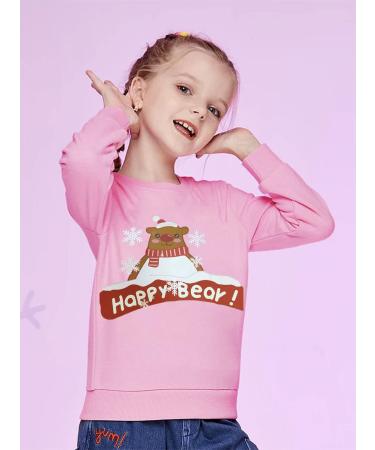 Kids Girls Christmas Jumper Sweatshirt Xmas Reindeer Santa Toddler Tops | Ages 1-7 Years | Long Sleeve Cotton Casual Winter Clothes | Xmas Bear | 6-7 Years - Buy Online on SooperMarket.com