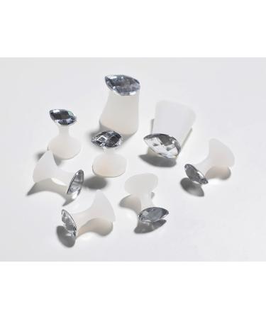  ME BY M 8pcs Diamond Silicone Toe Separators for Pedicures Nail Polish Foot Toe Spacers Nail Art - Buy Online on SooperMarket.com