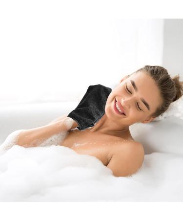 PHOGARY 10 Pack Microfiber Body Wash Mitts - Reusable Makeup Remover Gloves - European Style Bath Spa Cloth - Black and Grey (6.8 inch) - Buy Online on SooperMarket.com