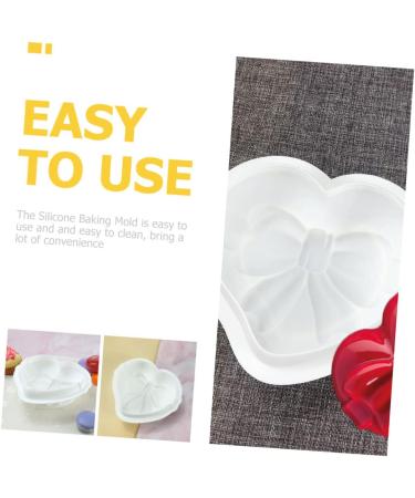 MAGICLULU 2pcs Love Mold Heart Molds Silicone Mold Mini Cake Mold Ice Cube Molds Butter Molds Breakable Heart Mold Baking Pans Silicone Candy Mold White Mousse Flower Model Silica Gel 3D - Buy Online on SooperMarket.com