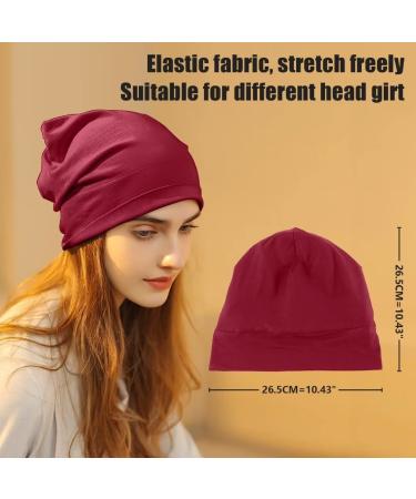 Silk Bonnet for Sleeping - 2PCS Silk Hair Wrap for Women/Men - Red & Black, Black & White - Buy Online on SooperMarket.com