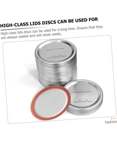 POPETPOP 90 Pcs Mason Jar Lids Soda Can Lids Sprouting Lids for Mason Jars Lids Regular Mouth Glass Coffee Carafe Canning Jar Lids Wide Mouth Mason Jar Metal Lids Tinplate Heart-shaped Ring Silverx3pcs 8.6X8.6X0.2CMx3pcs - Buy Online on SooperMarket.com