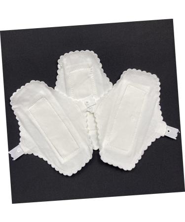 Healeved 10pcs Washable Menstrual Cloth Panties - Ultra Thin Menstrual Panty Liners for Women - White Cotton Napkin Bamboo Fabric Tape - Buy Online on SooperMarket.com